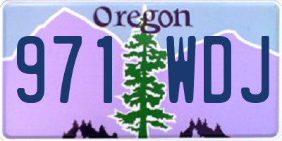 OR license plate 971WDJ