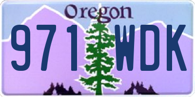 OR license plate 971WDK