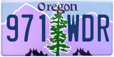 OR license plate 971WDR