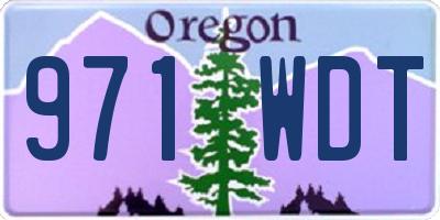 OR license plate 971WDT