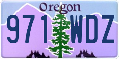 OR license plate 971WDZ