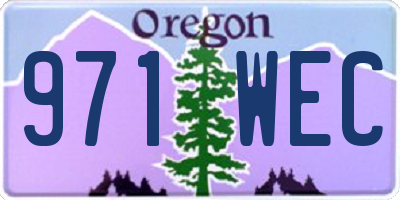 OR license plate 971WEC