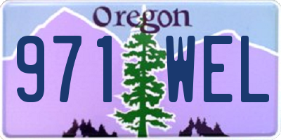 OR license plate 971WEL