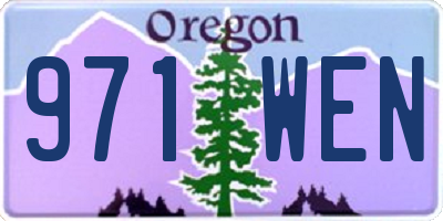OR license plate 971WEN