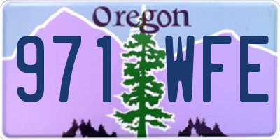 OR license plate 971WFE