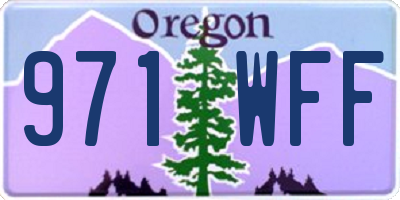 OR license plate 971WFF