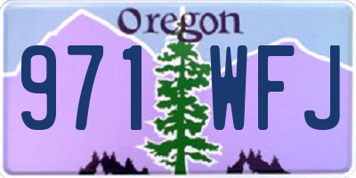OR license plate 971WFJ