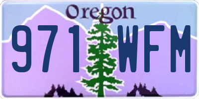 OR license plate 971WFM