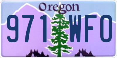 OR license plate 971WFO