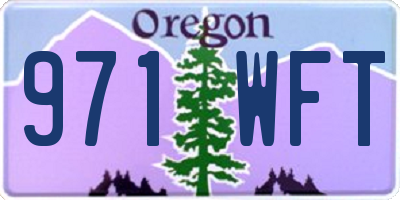 OR license plate 971WFT