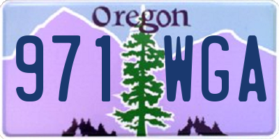 OR license plate 971WGA