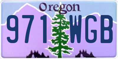 OR license plate 971WGB