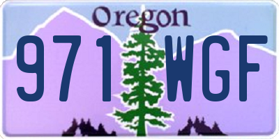 OR license plate 971WGF