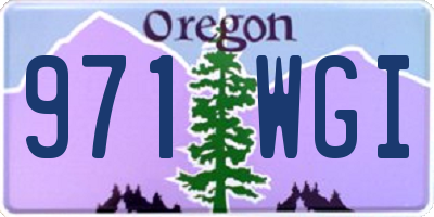 OR license plate 971WGI
