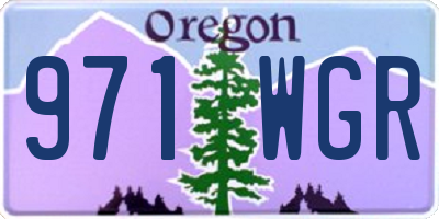 OR license plate 971WGR