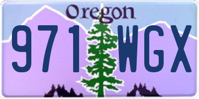 OR license plate 971WGX