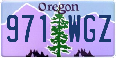 OR license plate 971WGZ