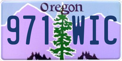 OR license plate 971WIC
