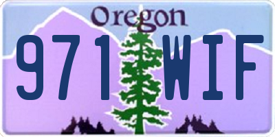 OR license plate 971WIF