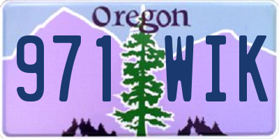 OR license plate 971WIK