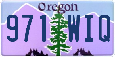 OR license plate 971WIQ