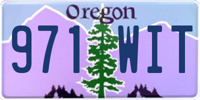OR license plate 971WIT