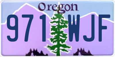 OR license plate 971WJF