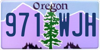 OR license plate 971WJH