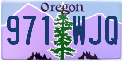 OR license plate 971WJQ