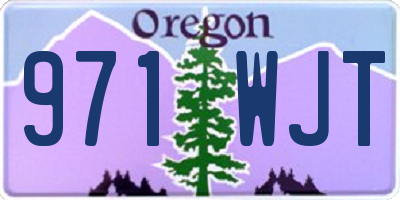 OR license plate 971WJT