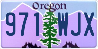 OR license plate 971WJX
