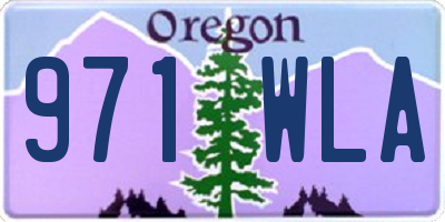 OR license plate 971WLA