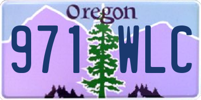 OR license plate 971WLC