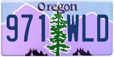 OR license plate 971WLD
