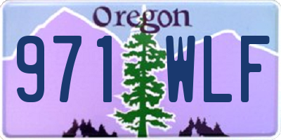 OR license plate 971WLF