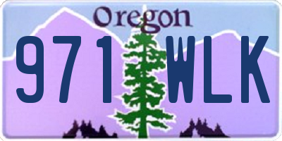 OR license plate 971WLK