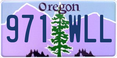 OR license plate 971WLL