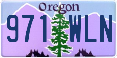 OR license plate 971WLN