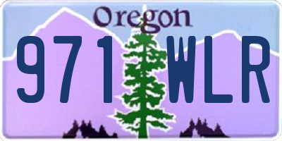 OR license plate 971WLR