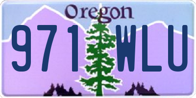 OR license plate 971WLU
