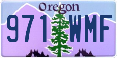 OR license plate 971WMF