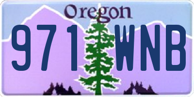 OR license plate 971WNB