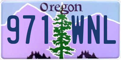 OR license plate 971WNL