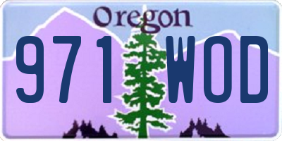 OR license plate 971WOD