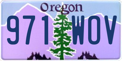 OR license plate 971WOV