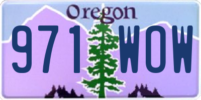 OR license plate 971WOW