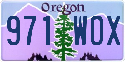 OR license plate 971WOX