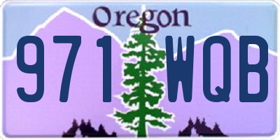 OR license plate 971WQB