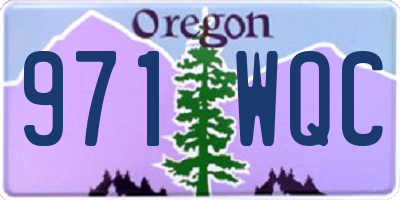 OR license plate 971WQC