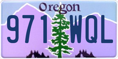 OR license plate 971WQL